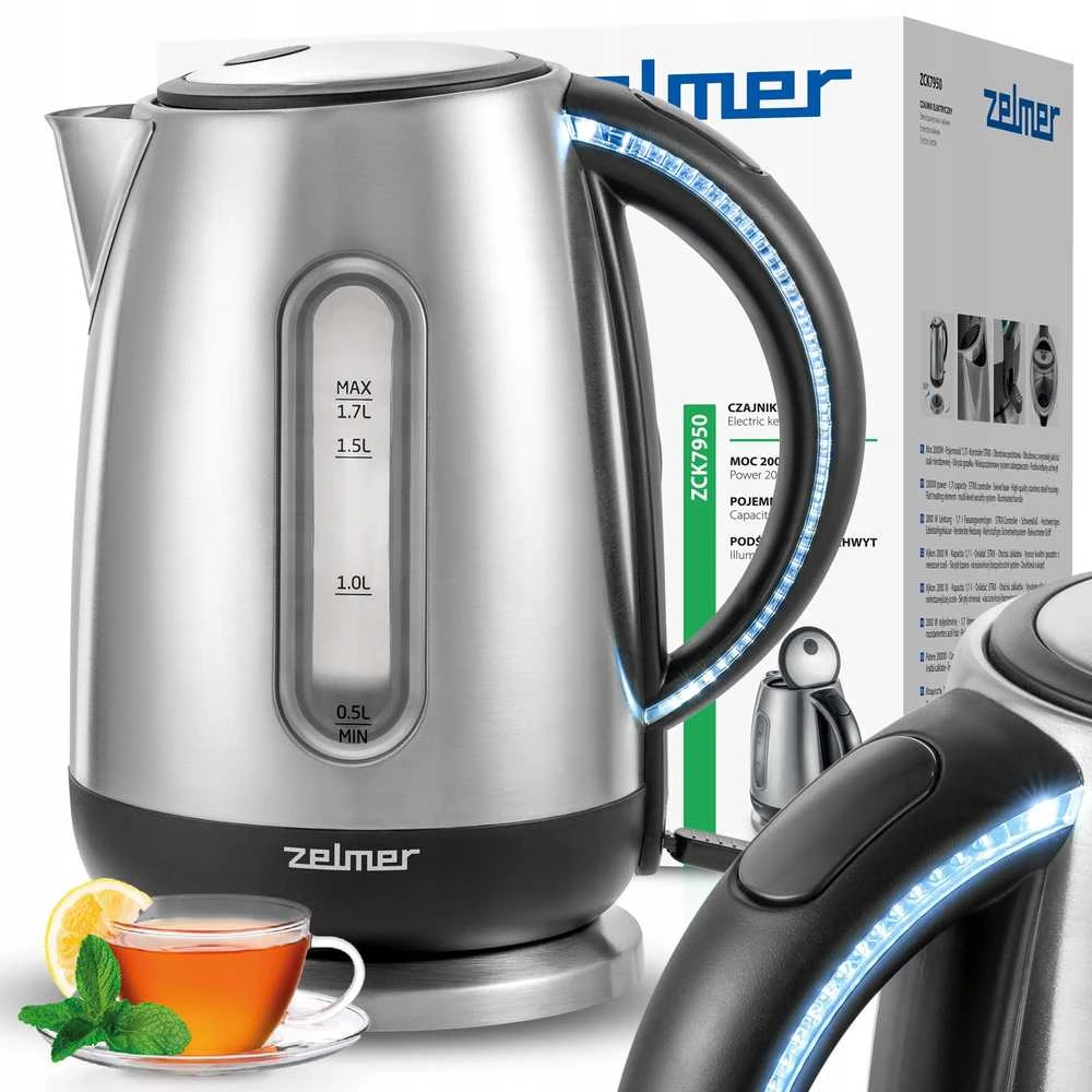 Elektrinis virdulys 1.7 L 2000 W ZCK7950 Zelmer juodas/inox