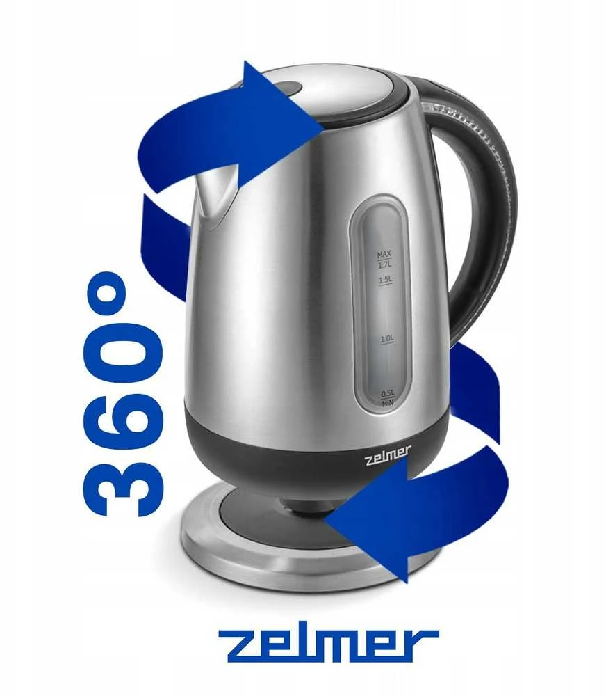 Elektrinis virdulys 1.7 L 2000 W ZCK7950 Zelmer juodas/inox