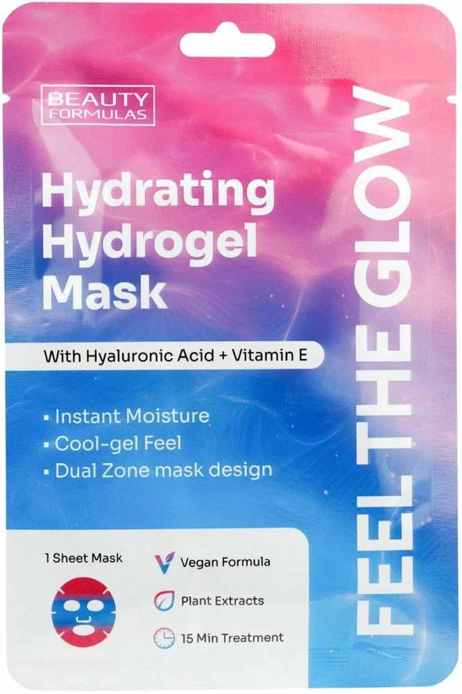 Beauty Formulas Drėkinamoji hidrogelio kaukė Drėkinamoji hidrogelio kaukė su hialurono rūgštimi ir vitaminu E 1 vnt.