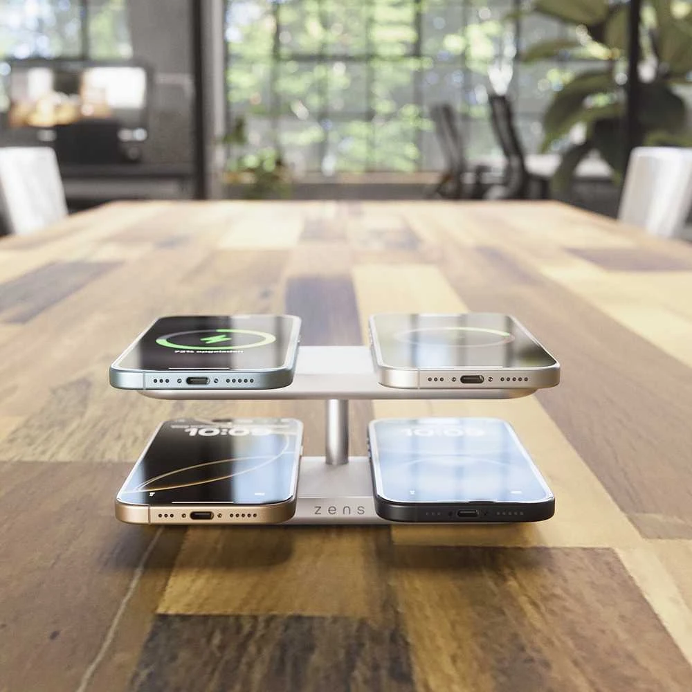 ZENS QUATTRO WIRELESS CHARGER PRO 4 Baltas