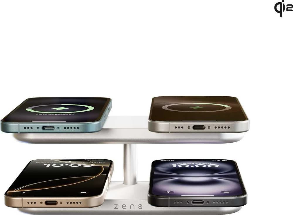 ZENS QUATTRO WIRELESS CHARGER PRO 4 Baltas