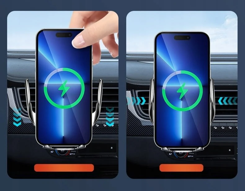 Zenwire Automobilinis telefono laikiklis su belaidžiu įkrovikliu, priekinio stiklo grotelės, kabinos paviršius Zenwire W30
