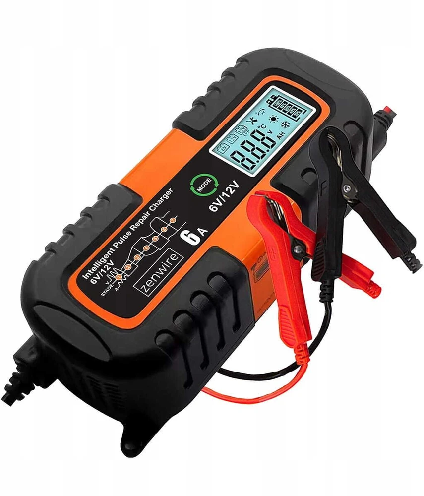 Zenwire Automobilio akumuliatoriaus įkroviklis su remonto funkcija AGM 6V 12V JMD-6S