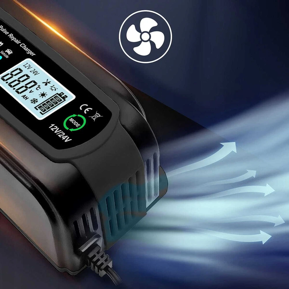Zenwire Automobilio akumuliatoriaus įkroviklis su remonto funkcija 12V 24V 10A JMD-10