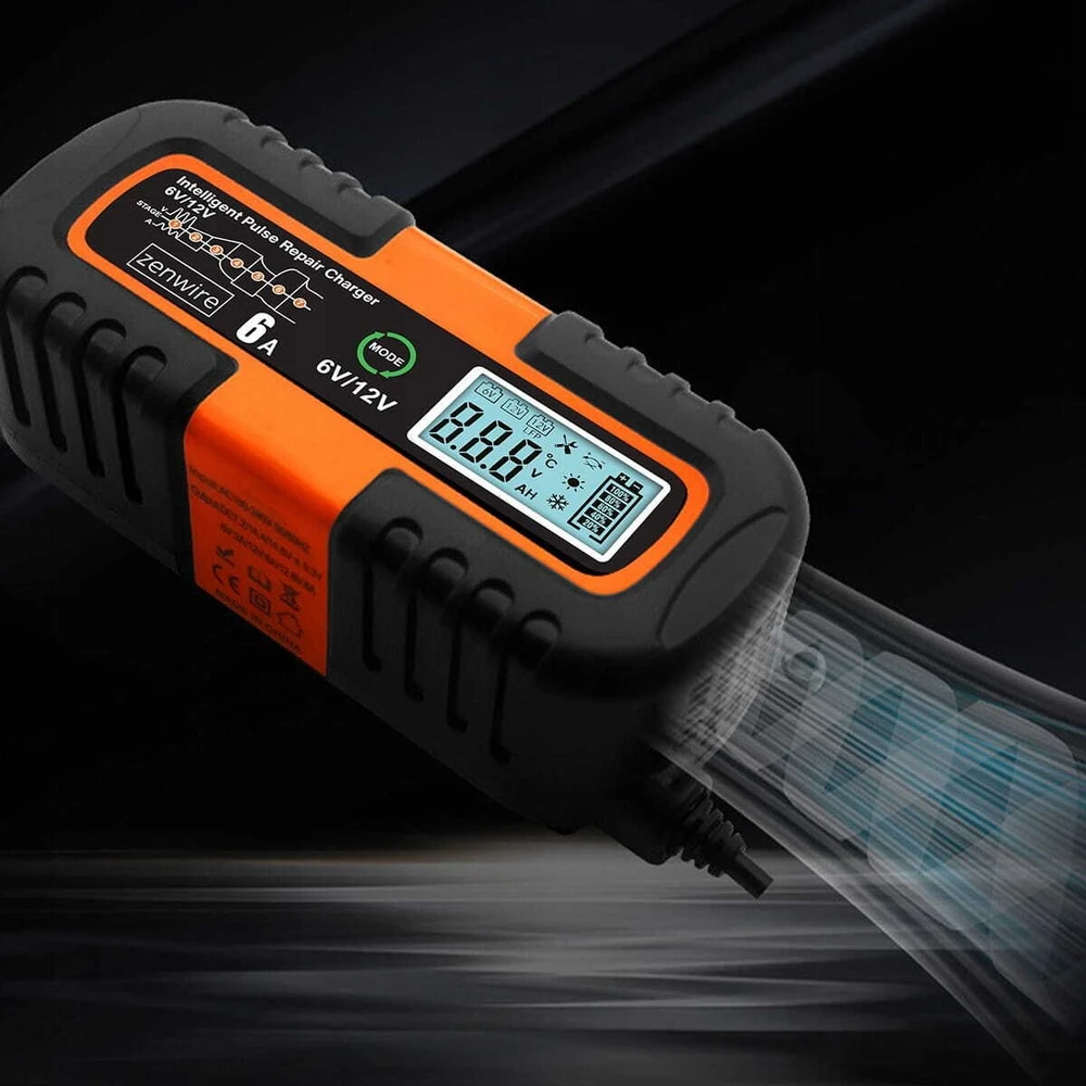Zenwire Automobilio akumuliatoriaus įkroviklis su remonto funkcija AGM 6V 12V JMD-6S