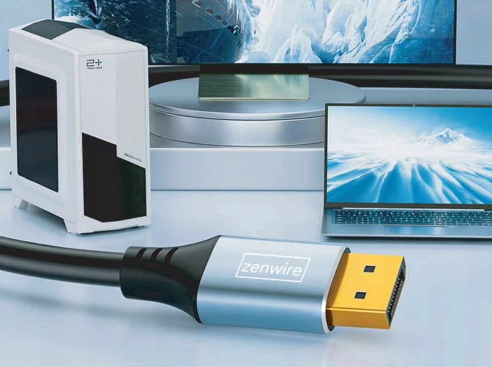 Zenwire DisplayPort laidas su metaline jungtimi