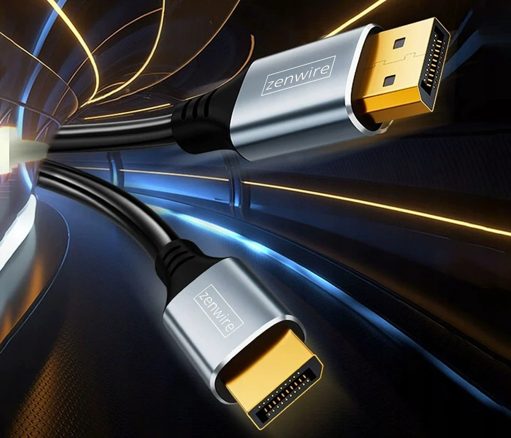 Zenwire DisplayPort 1.4 kabelis, adapterio laidas DisplayPort monitoriui 2K 4K 8K 2m