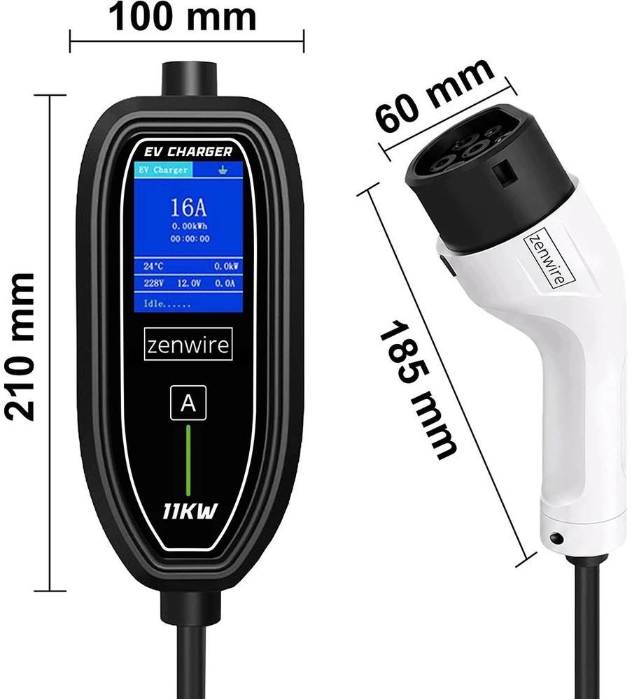 Įkroviklis Zenwire K09CDQ-16A 11kW 7m Typ 2