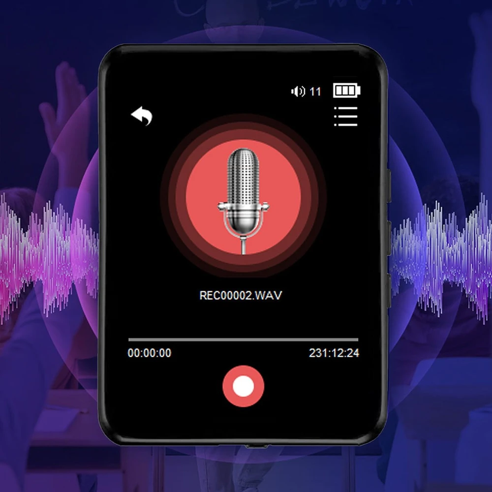 Usorteret Zenwire Grotuvas Przenośny MP3 MP4 Bluetooth FM radijas Diktofonas SD Ausinės 36GB