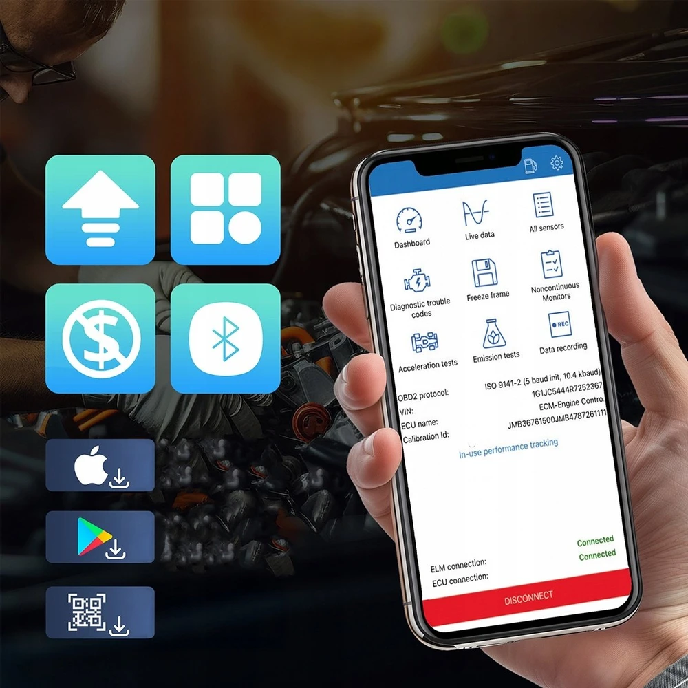 Sąsajos testeris Diagnostinis skaitytuvas OBD2 ELM327 VDiagX V016 Zenwire