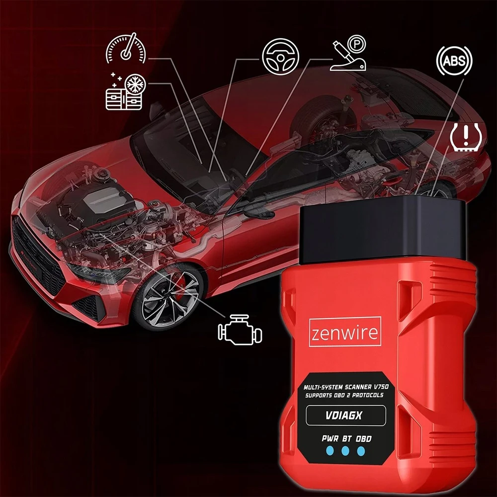 Sąsajos testeris Diagnostinis skaitytuvas OBD2 ELM327 VDiagX V016 Zenwire
