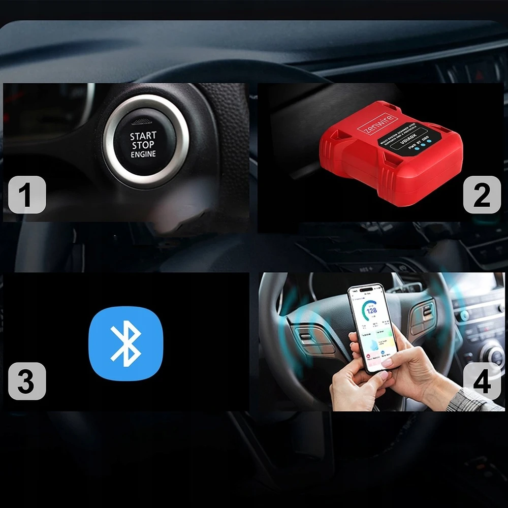 Sąsajos testeris Diagnostinis skaitytuvas OBD2 ELM327 VDiagX V016 Zenwire