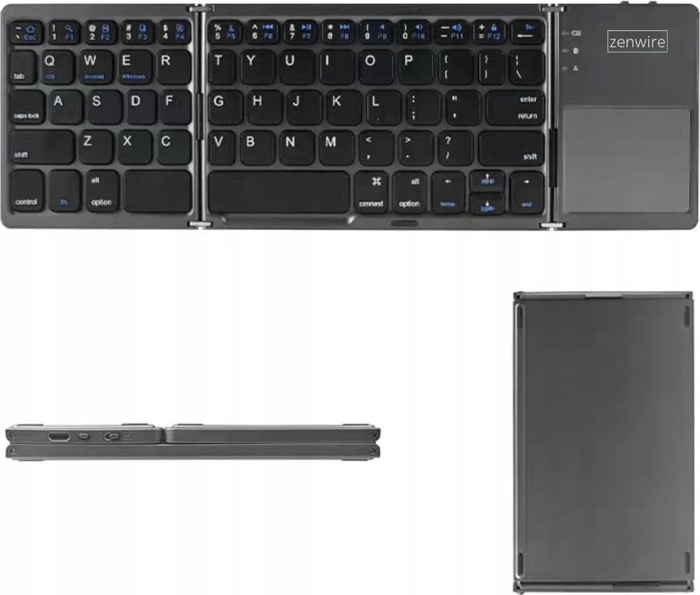 Zenwire Klaviatūra BEZPRZEWODOWA Bluetooth 5.0 Składana Przenośna do Tabletu SLIM Cicha WLK-61