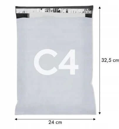 Zenwire Kurjerių vokai C4 240 x 325 mm 50 vnt. Dideli folijos vokai