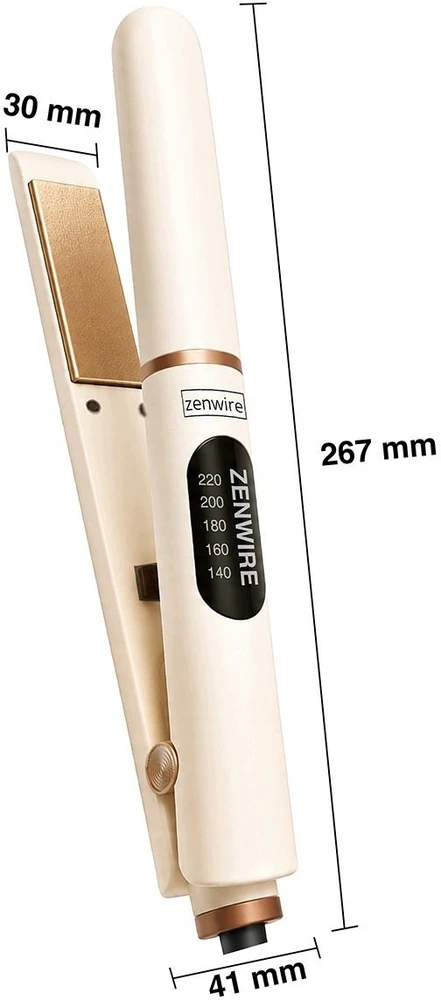 Zenwire Mini plaukų tiesintuvas jonizacija keramika kelioninis temperatūros reguliavimas A01 (5904507522292)