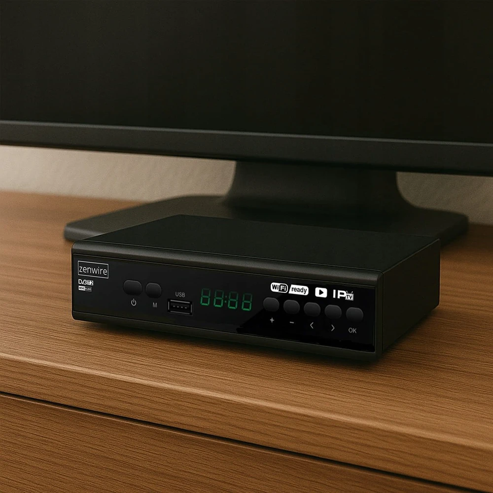 Usorteret Palydovinės televizijos dekoderio imtuvas DVB-T2 HEVC H.265 „Full HD“ antžeminė televizija su USB laidu DVB-T2-001