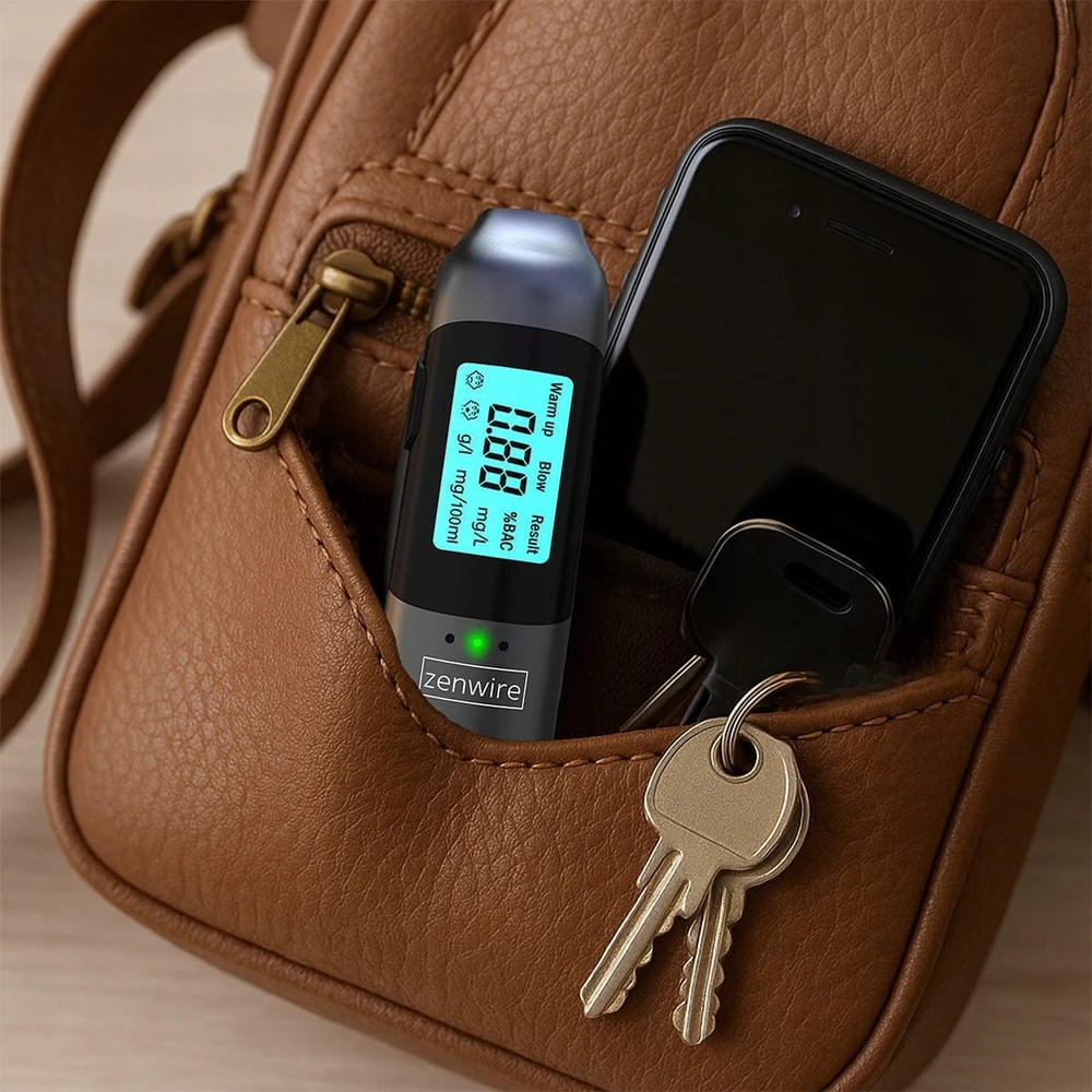 Usorteret Profesionalus policijos alkotesteris be kandiklio su USB-C įkraunama baterija
