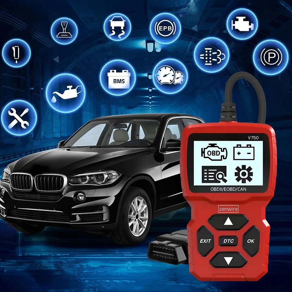 BMW Zenwire V750 OBD2 CAN diagnostikos skaitytuvo sąsaja