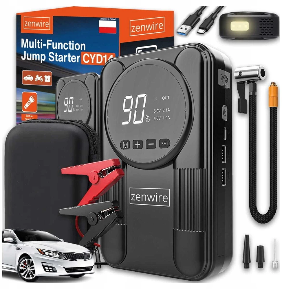 „Booster Power Bank“ automobilio užvedimo kompresorius Zenwire CYD14