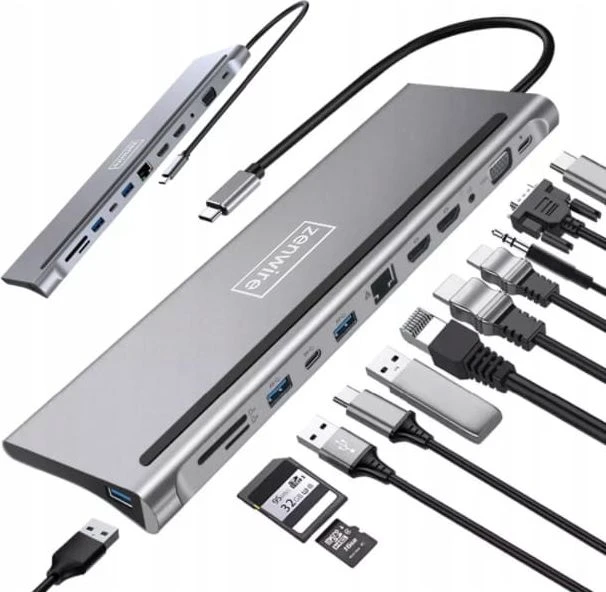Šakotuvas Zenwire USB-C dokas / replikatorius (0000000313)