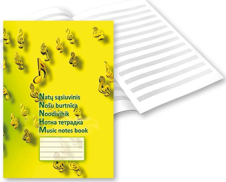 Smiltainis Smlt Art Sąsiuvinis, natų SMLT, A5/12, minkštas, spalvotas viršelis 0722-012