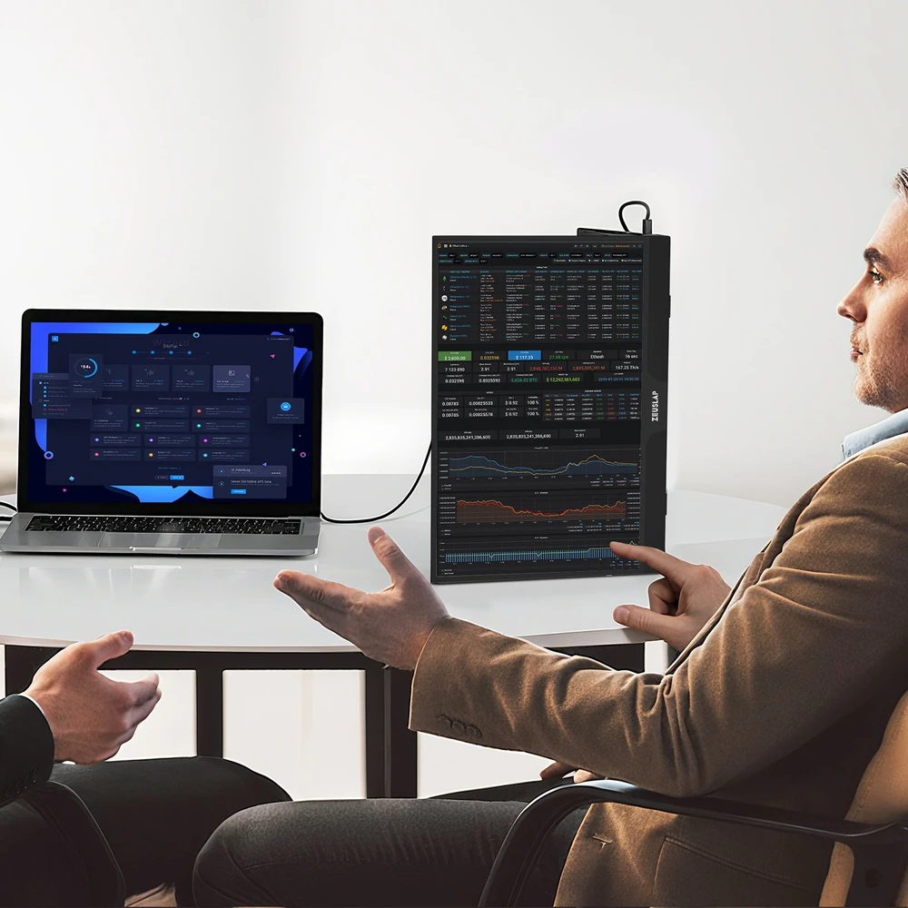 ZEUSLAP Z15ST Portable Monitorius with a 15.6" Jutiklinis ekranas