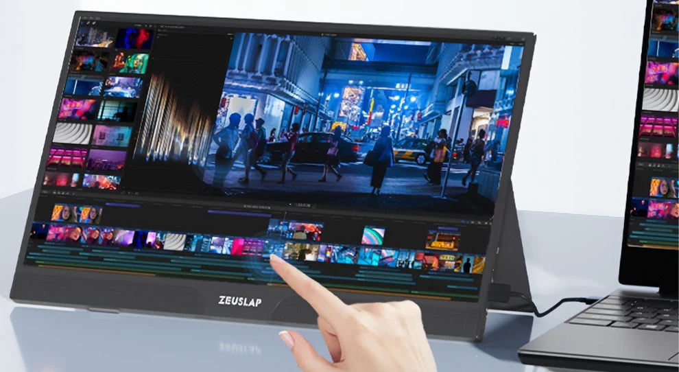 ZEUSLAP Z15ST Portable Monitorius with a 15.6" Jutiklinis ekranas