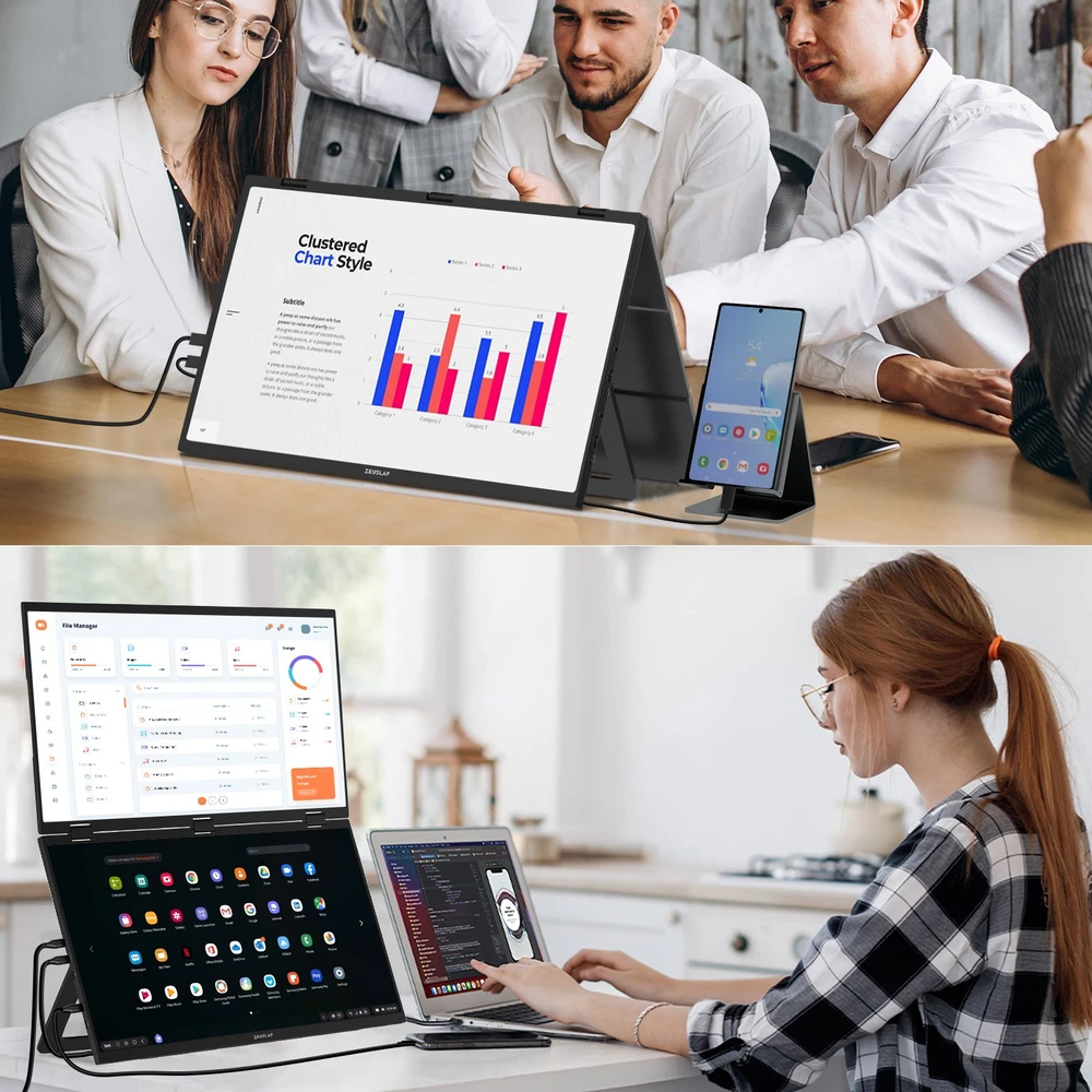 ZEUSLAP Z18W Dual 18" Portable Monitorius