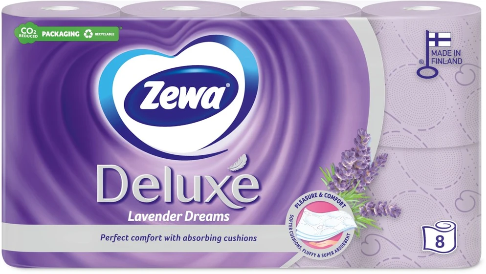 Tualetinis popierius Zewa Lavender Dreams, 3 sl., 8 vnt.