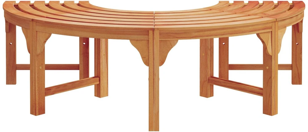 Medžio suolelis 4 -Seater 160 x 80 x 45cm Natūrali