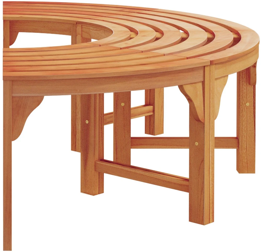 Medžio suolelis 4 -Seater 160 x 80 x 45cm Natūrali