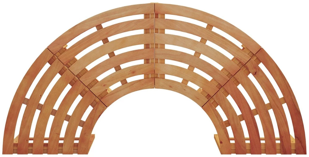 Medžio suolelis 4 -Seater 160 x 80 x 45cm Natūrali