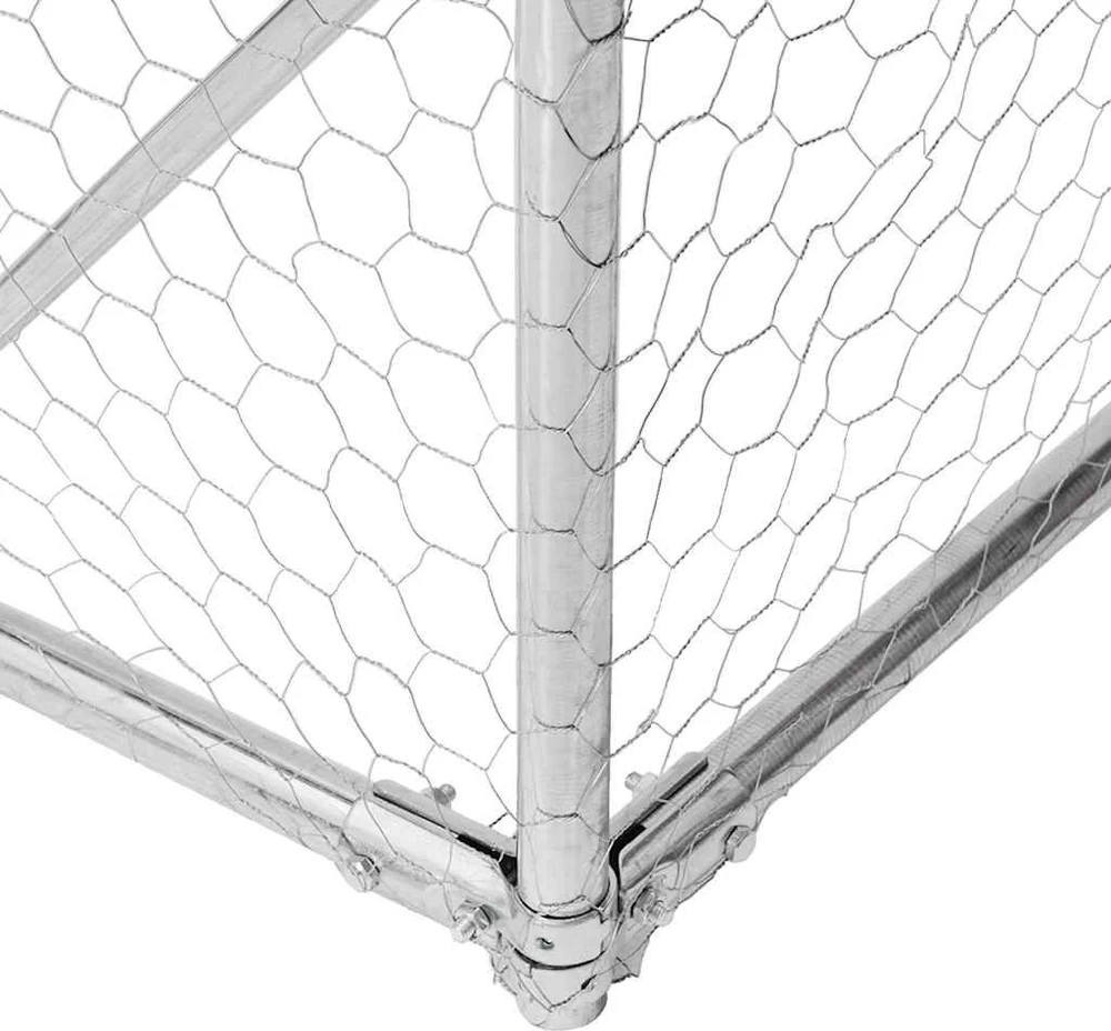 Lauko šunų voljeras su durelėmis, 3x4x1 m, cinkuotas plienas