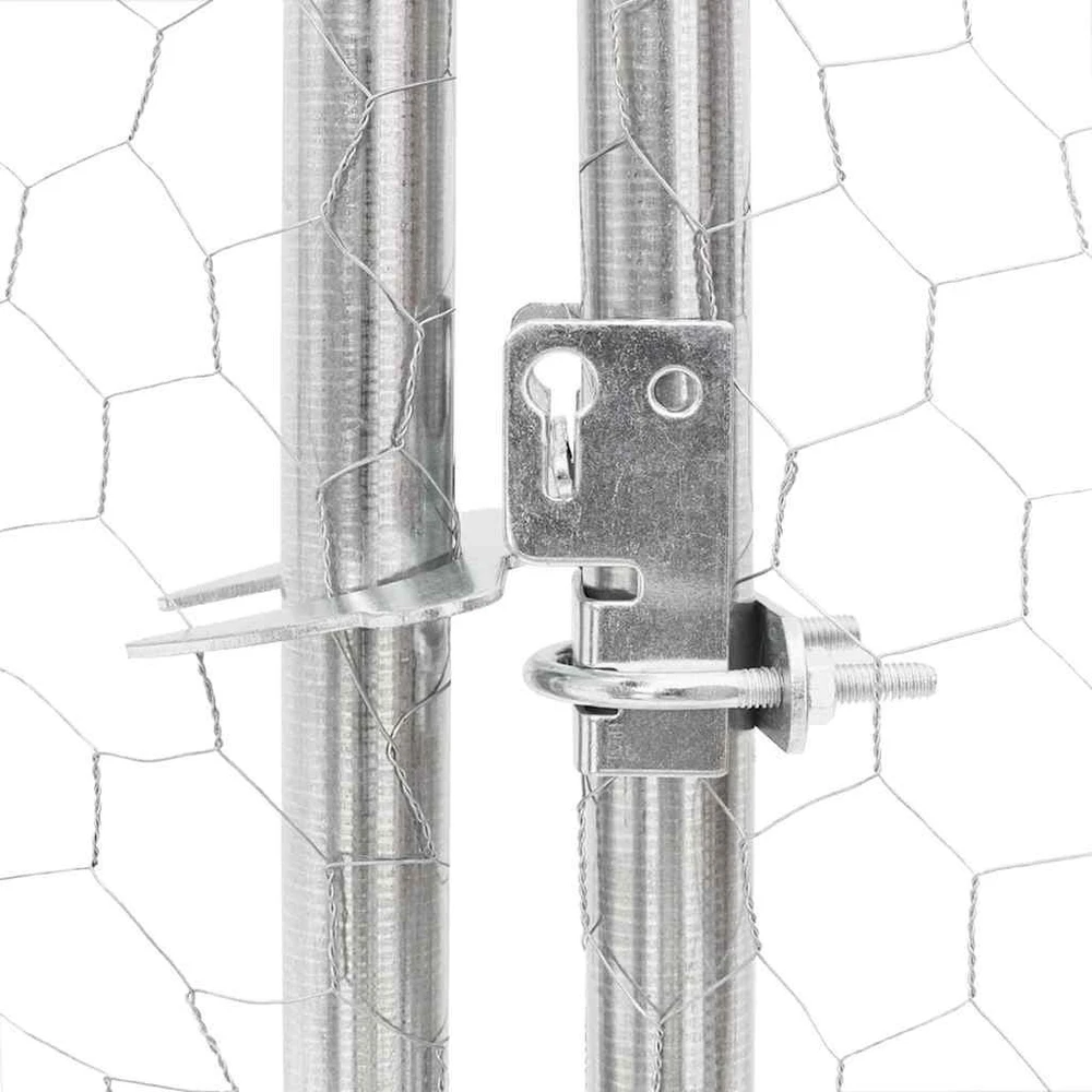 Lauko šunų voljeras su durelėmis, 3x4x1 m, cinkuotas plienas
