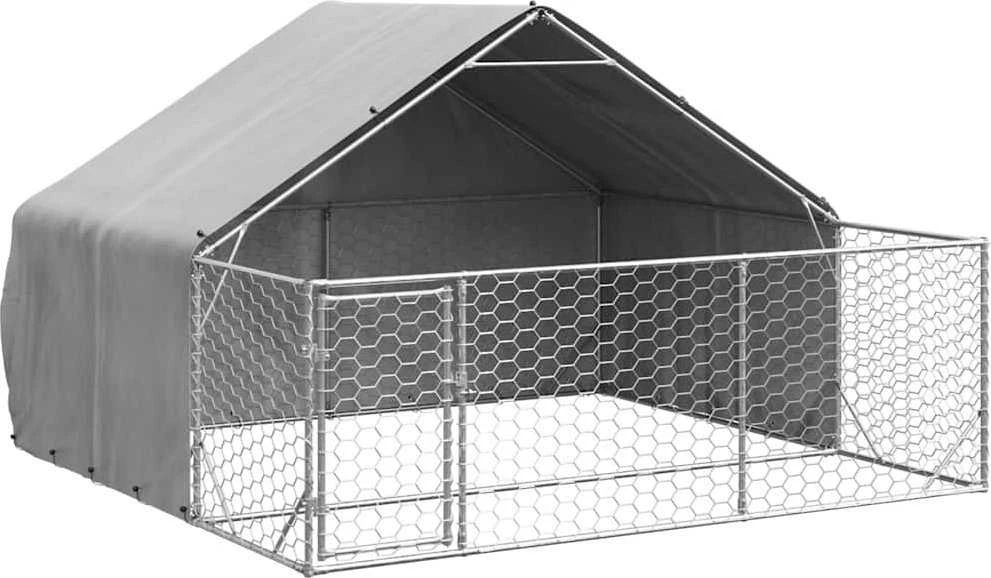 Lauko voljeras šunims su aptvaru, 3x3x1,9m, plienas