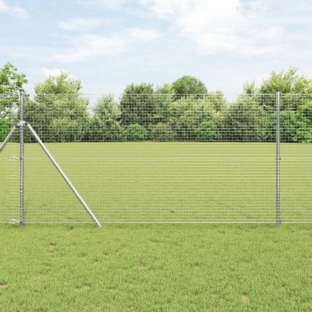 Suvirintas vielos tvora žemės tvirtinimas 25 x 1,4 m Sidabrinė
