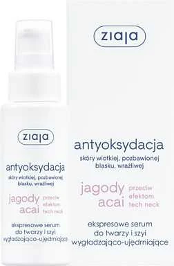 Ziaja Acai Berry Antioxidation Express veido ir kaklo serumas odos serumas