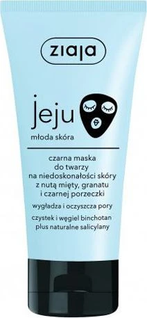 Ziaja Jeju Juodas Face Mask Face Mask moterims, 50 ml