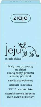 Ziaja Jeju Baltas Face Mousse Moisturiser Day Kreminis moterims, 50 ml