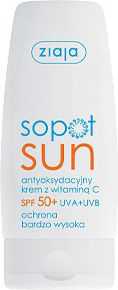 Ziaja Sopot Sun Kremas su antioksidantu SPF 50+ ir vitaminu C, 50 ml