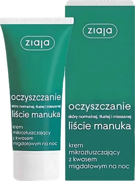 Ziaja Manuka Tree Night Skin Kreminis moterims, 50 ml