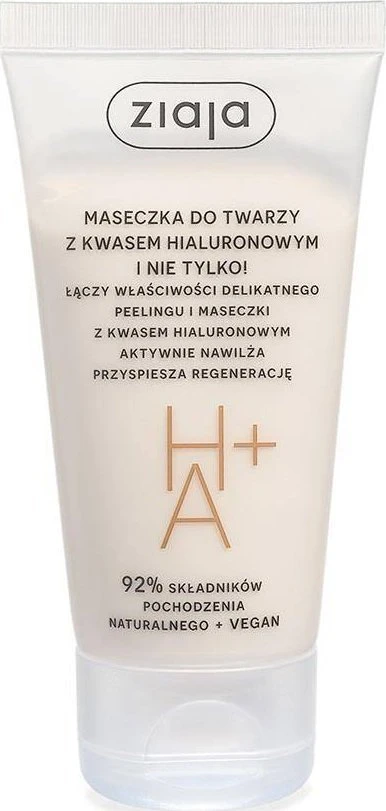 Ziaja veido kaukė + šveitiklis su hialurono rūgštimi