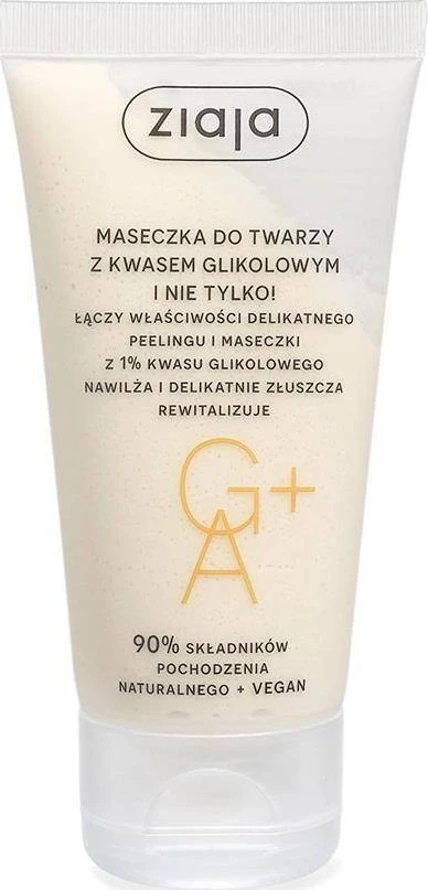 Ziaja veido kaukė + šveitiklis su glikolio rūgštimi