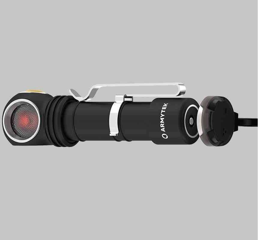 Prožektorius Armytek Wizard C2 WR Magnet, šilta balta/raudona