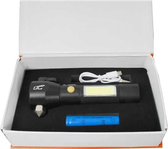 LTC LTC žibintuvėlis COB 6W / 3W LED rankinis evakuacinis žibintuvėlis 6800mAh mini USB įkrovimas NAUJIENA.