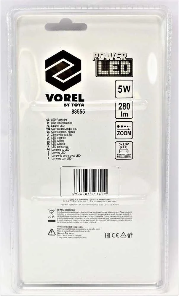VOREL ŽIBINTUVĖLIS 5W 135 x 40mm 88555