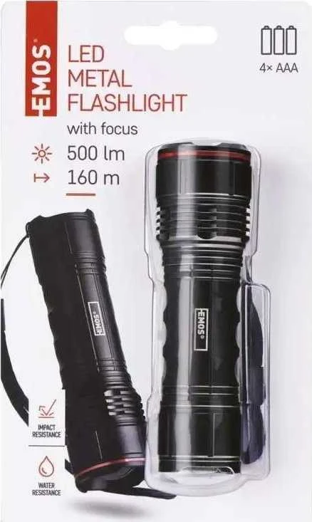 Žibintuvėlis Emos LATARKA METALOWA LED 500 lm - 4AAA