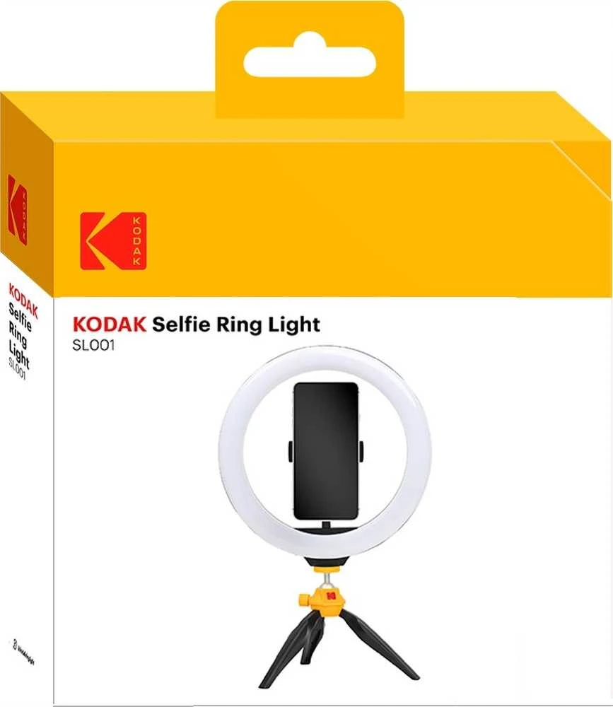 Kodak SB6083 LED Ring Light Selphie 10'' SL001 + Statyw Pilot Juodas