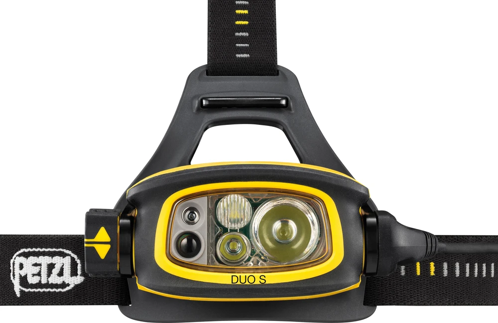 Petzl E80CHR Duo S priekinis žibintas juodas/geltonas