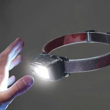TIROSS PRIEKINIS ŽIBINTAS SU JUTIKLIU 5W CREE XPG2/240 lm/5h/6500K USB